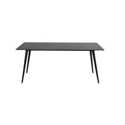 Tables de restaurant en métal aluminium personnalisées pour banquet noir