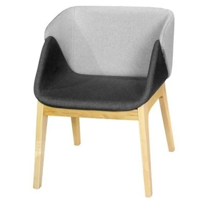 Chaises de salle à manger tapissées en bois massif en cuir moderne